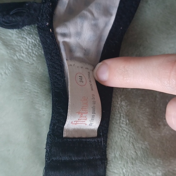 Flirtitude Black and White Flannel Push Up Bra Size 34A - Picture 3 of 4